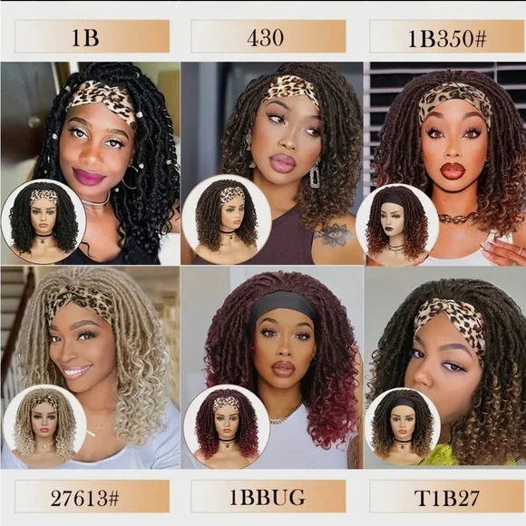 14 inch 1b/27 Brown Ombre Women's Hair Wig with headband